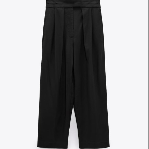 ZARA STUDIO Black Pleated High Waist Pant Trousers $179 - Picture 4 of 4